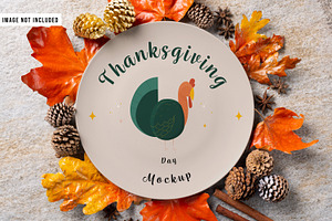 Thanksgiving Plate Mockup