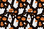Happy Halloween, seamless patterns, a Pattern Graphic by Good Studio (Thumbnail 2 of 11)
