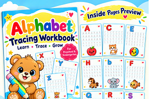 Alphabet Tracing Workbook A to Z