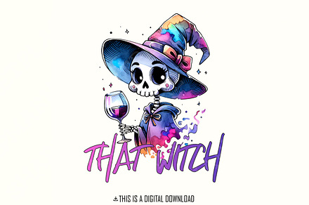 That Witch PNG, Halloween Witch, Ske, an Illustration by SharpMarketplace