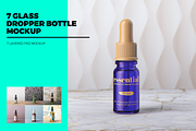 7 Glass Dropper Bottle MockUp, a Product Mockup by coloformia (Thumbnail 1 of 10)