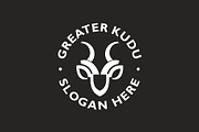 Greater Kudu Antelope Logo Design, a Branding & Logo Template by Buqancreative (Thumbnail 2 of 2)