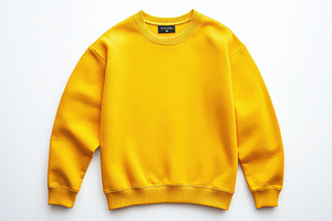 Mustard Yellow Crewneck Sweatshirt F, a Beauty & Fashion Photo by Pixeness Studio