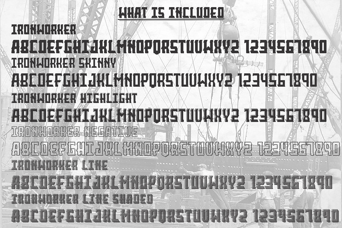 Ironworker Display font preview 6