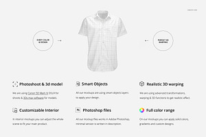 Short Sleeve Dress Shirt Mockup