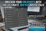 16 Essential Sketch Brushes, a Brush Add-On by 3d_model_tifotizi (Thumbnail 1 of 2)