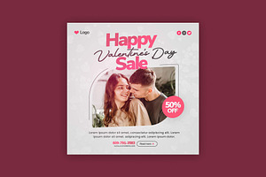 Valentine's Day Social Media Post, a Social Media Template by Saman Osama