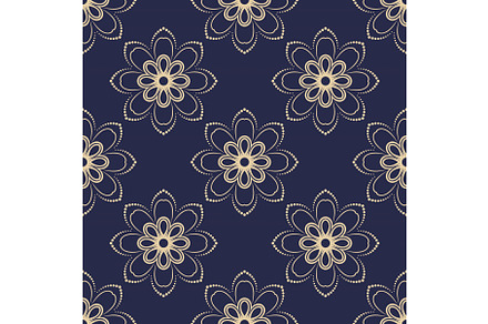 Floral Seamless Pattern With Leaves