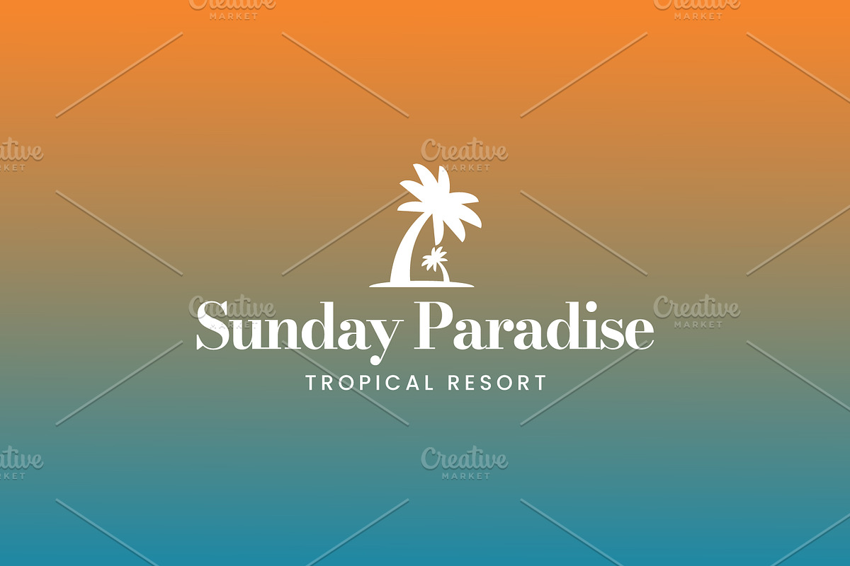 Paradise logo template illustration, a Branding & Logo Template by Dyn Studio (Photo 1 of 2)
