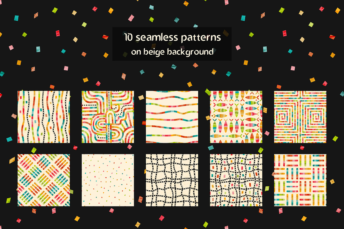 Rainbow Maze Collection, a Pattern Graphic by Zim Varezhkin (Photo 4 of 5)