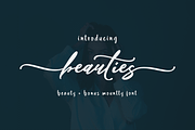 Beauties (Bonus), a Script Font by Meutuwah (Thumbnail 1 of 7)