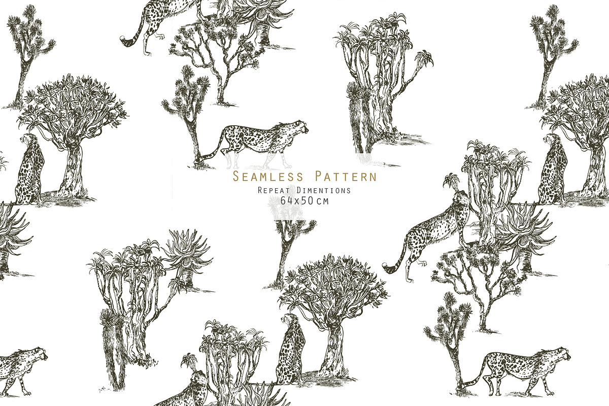 Safari. Seamless Patterns + Panorama, a Pattern Graphic by Irina Dolgikh (Photo 7 of 21)