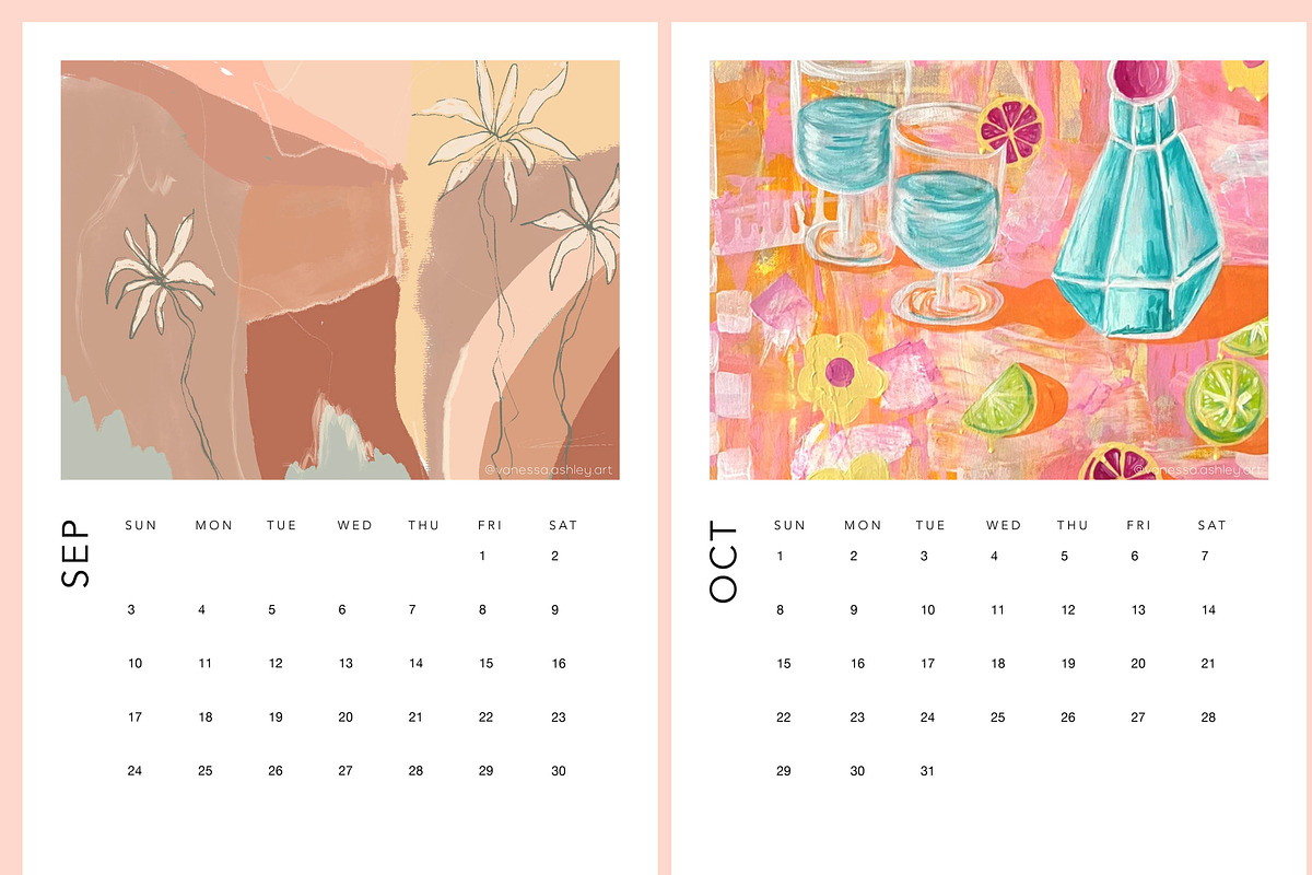 2023 InDesign Calendar Templates x4, a Stationery Template by vanessa ...