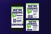 Green Hiring Designer Flyer Set, a Flyer Template by graphicook (Thumbnail 3 of 3)