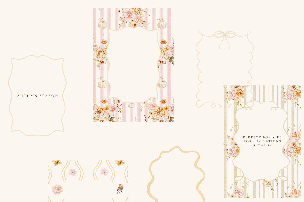 Autumn Watercolor Florals & Pumpkins, a Seasonal Illustration by Altea Design Studio (Photo 10 of 21)