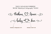 Madelyn Heart Font, a Script Font by Burhan Afif (Thumbnail 4 of 9)