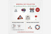 Watercolor Memorial Day Clipart, a Person Illustration by Tanya Kart (Thumbnail 10 of 11)