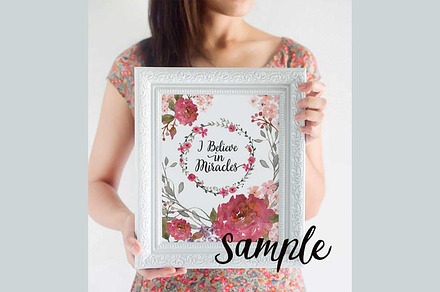 White Frame Mock Up for Display, a Photo by Sunflower Day Love