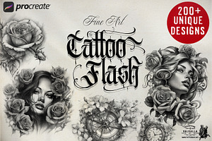Procreate / Fine Art tattoo flash