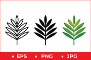 Fern Leaf Vector Design, a Solid Icon by Artonix (Thumbnail 1 of 2)