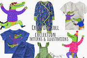 Croc-ON-Roll Collection, a Pattern Graphic by Nora Gad (Thumbnail 1 of 21)
