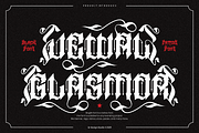 Jewal Glasmor - Tattoo Font, a Blackletter Font by QR Design Studio (Thumbnail 2 of 14)