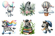 Cute Zebra Sublimation Clipart, an Illustration by DreamArtGraphic (Thumbnail 2 of 4)