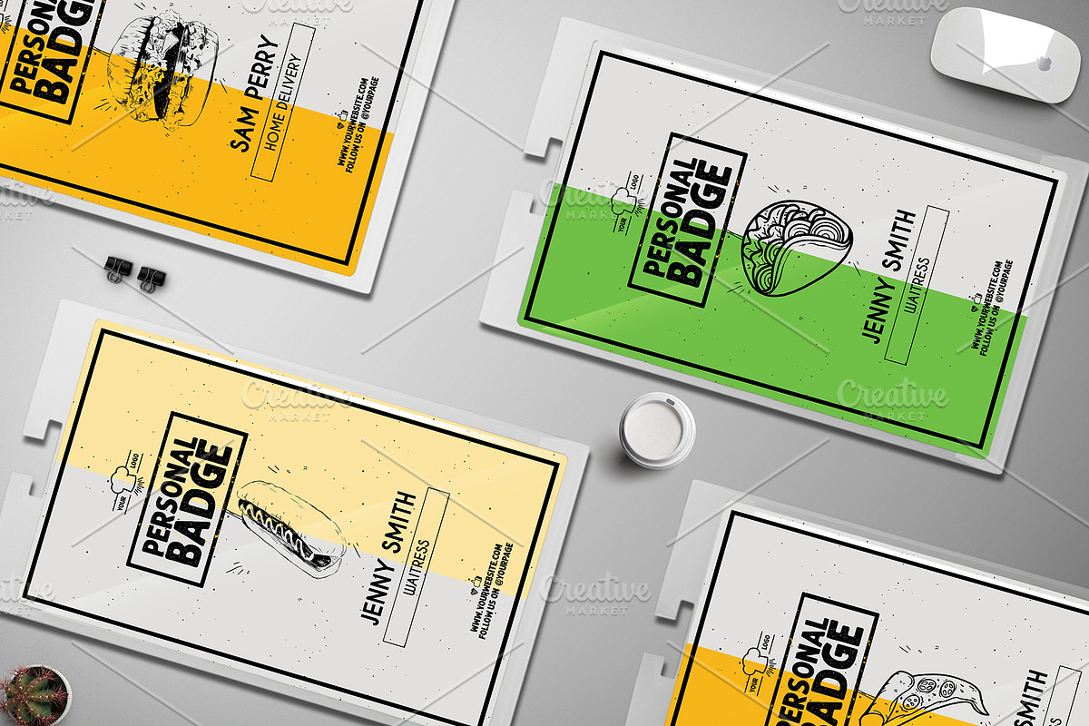 Fast Food ID Badge 021, a Card Template by Tzochko