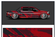 Bold Red Truck Wrap Design, a Transportation Illustration by CarWrap design (Thumbnail 4 of 4)
