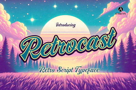 Retrocast - Retro script typeface