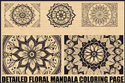 Intricate Mandala Coloring Pages Set, an Illustration by jahid234 (Thumbnail 1 of 7)