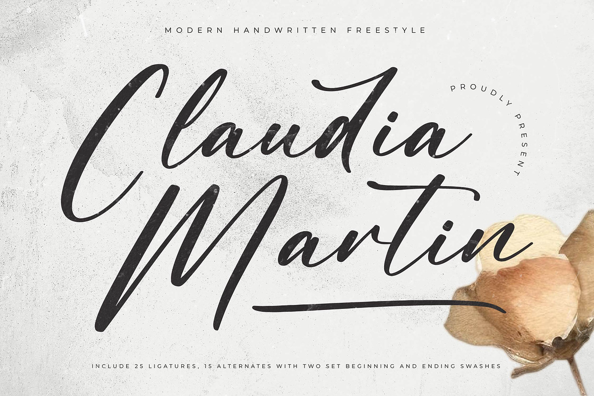 Claudia Martin Modern Handwritten, a Script Font by Letterena Studios Script (Photo 1 of 15)
