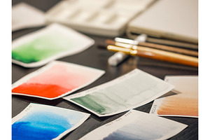 Watercolor painting color palette, an Arts & Entertainment Photo by Fascinadora