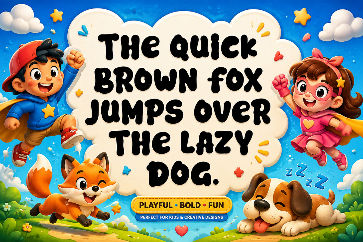 Dron Boom a Playful Cartoon Font, a Handwritten Font by Bayuktx (Photo 4 of 7)
