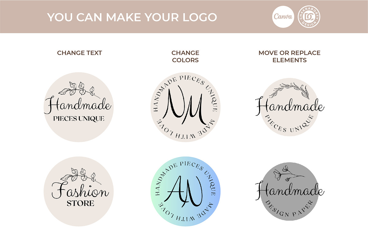 Editable ETSY shop branding kit, a Branding & Logo Template by Chakraborty Design (Photo 8 of 9)