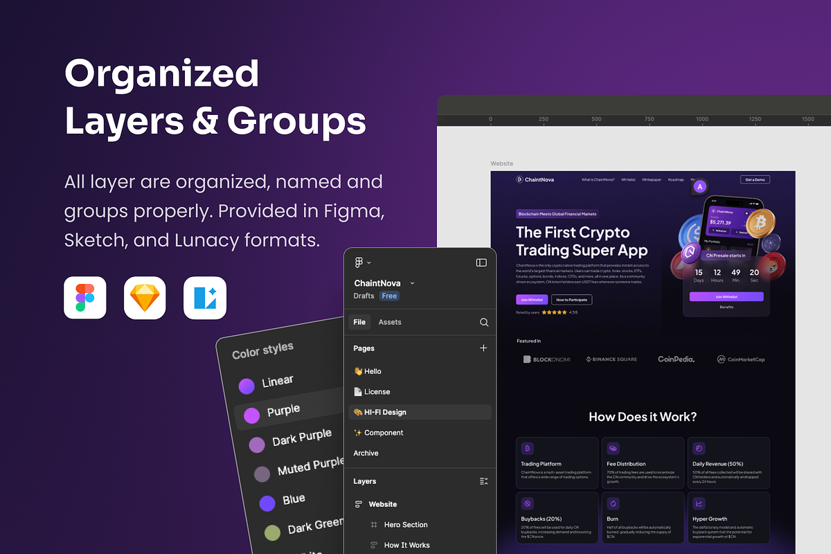 ChaintNova - Crypto Landing Page UI preview 5
