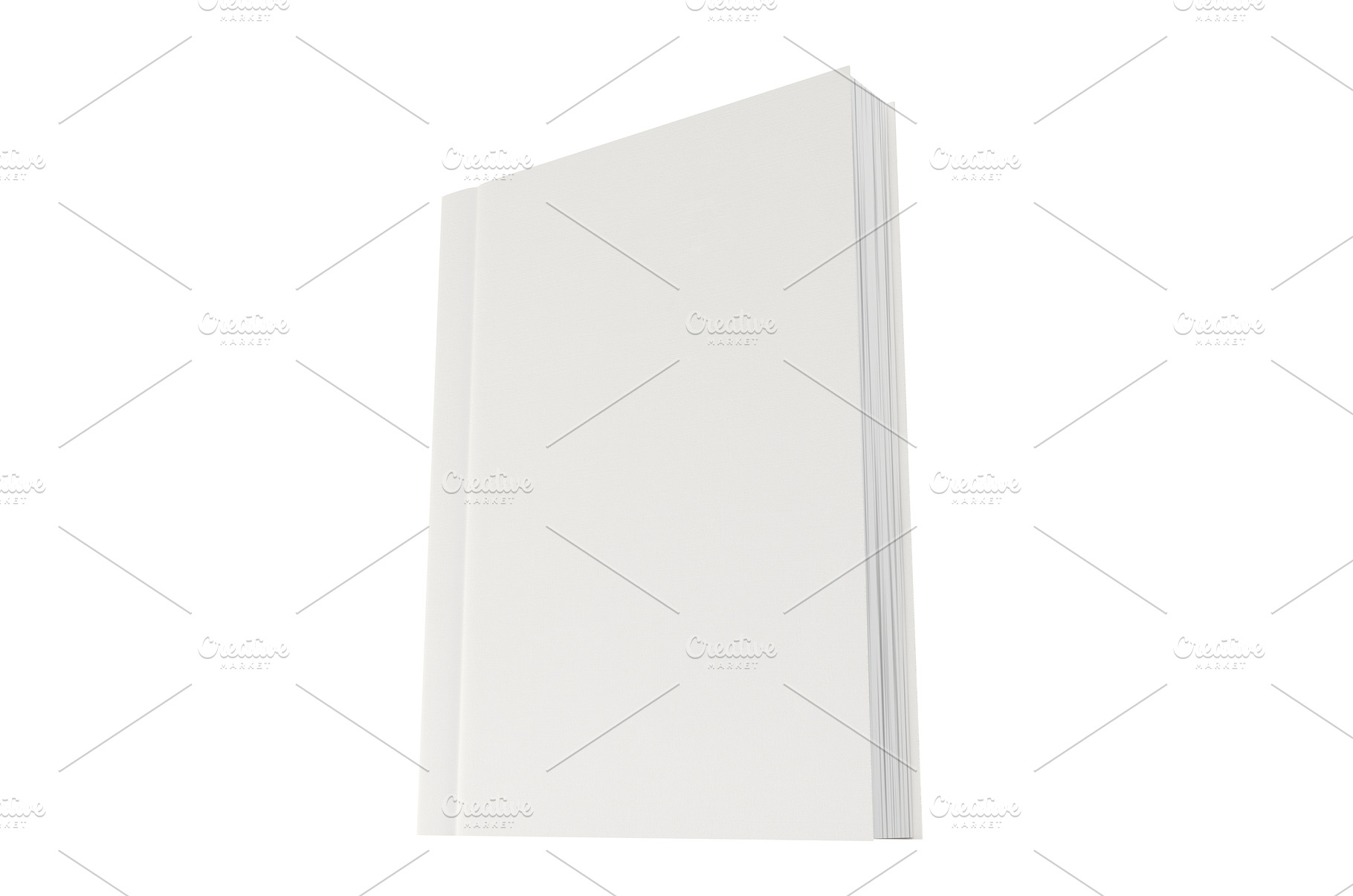 Mockup of a blank hardcover book on, a Photo by Daniel Megias