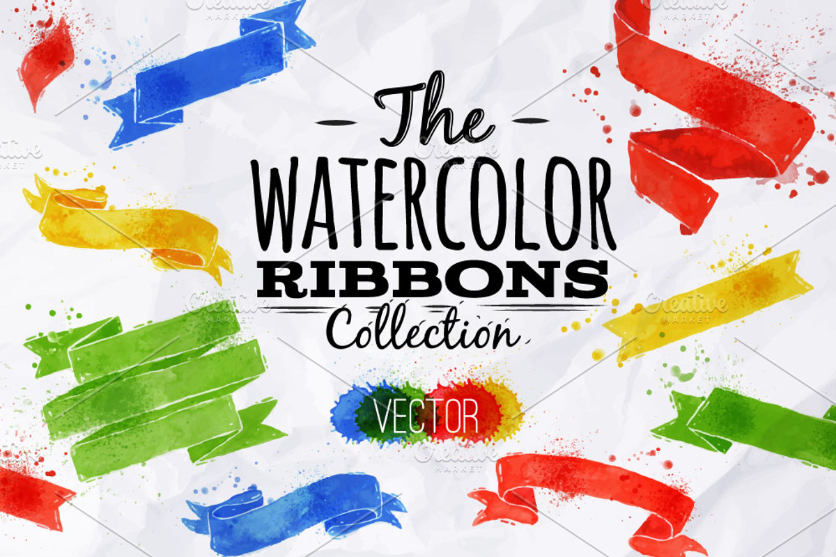 Watercolor ribbon, a Decorative Illustration by Anna (Photo 1 of 5)