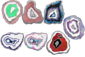 Geode Silver Clipart