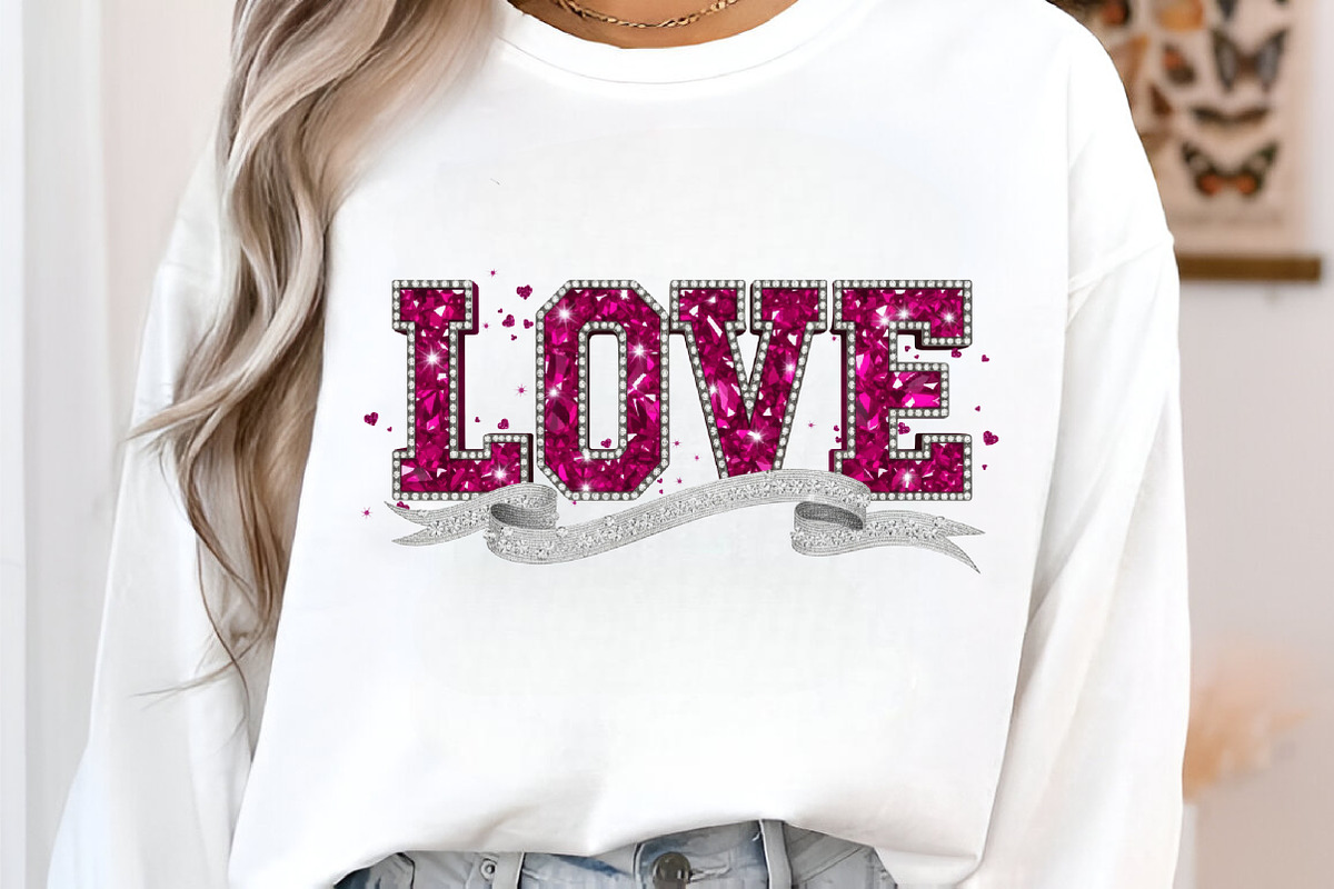 Rhinestone LOVE Valentine PNG, an Illustration by designcity5 (Photo 5 of 8)