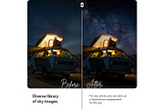 Milky Way Sky Replacement Pack, a Preset Add-On by Pix Cafe (Thumbnail 4 of 7)