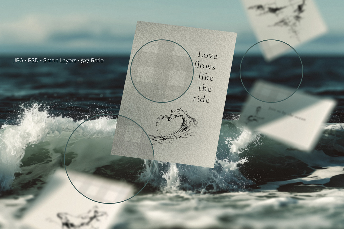 Ocean Card Mockups – Paperlight 02., a Household Mockup by NikiArts (Photo 8 of 11)