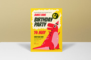 Flat Design Kids Birthday Invitation, an Invitation Template by graphicook (Thumbnail 3 of 3)
