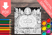 Starseed Angel Number Coloring Pages, a Brochure Template by LA Design (Thumbnail 5 of 10)