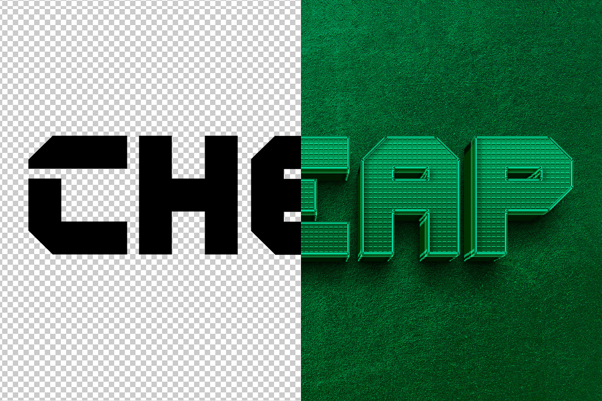 Cheap 3D editable text effect, a Layer Style Add-On by Hello Muh (Photo 2 of 2)