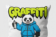 Graffiti Panda Spray Artist, a Shirt Mockup by Vector Stall (Thumbnail 11 of 14)