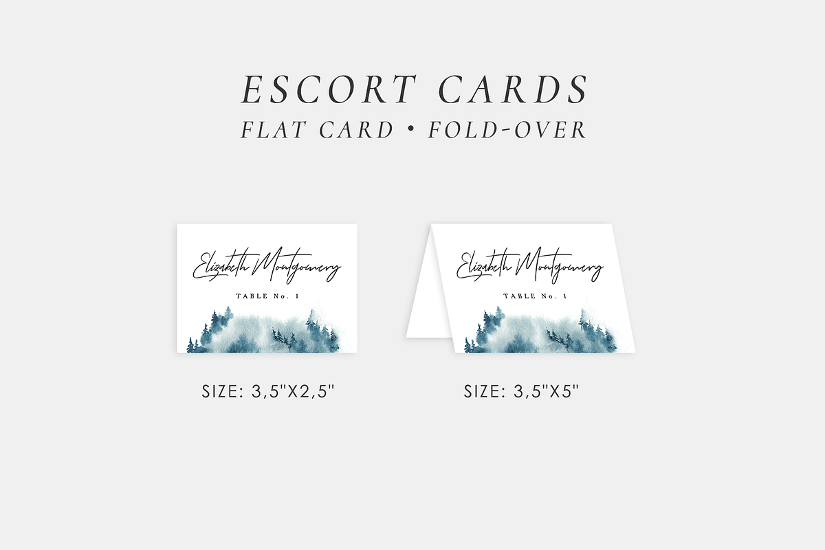 Chill forest - wedding set, an Invitation Template by Helen Halik art (Photo 5 of 10)