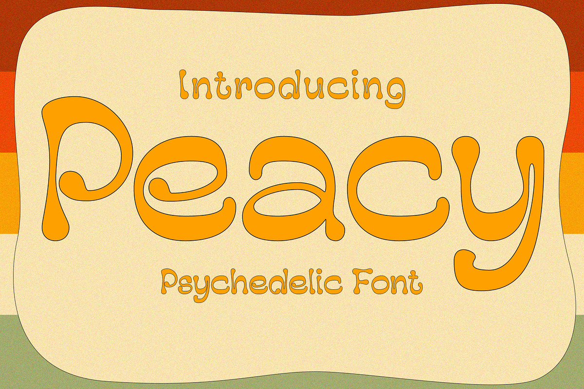 Peacy – Psychedelic Font, a Sans Serif Font by Craft Supply Co. (Photo 1 of 8)