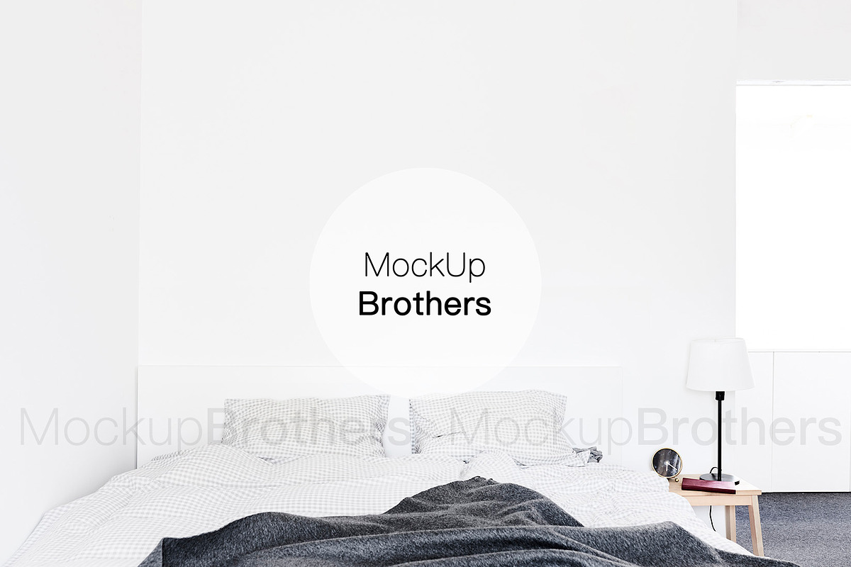 Bedroom mockup Empty wall mock up 38, a Print Template by MockUpBrothers (Photo 1 of 5)