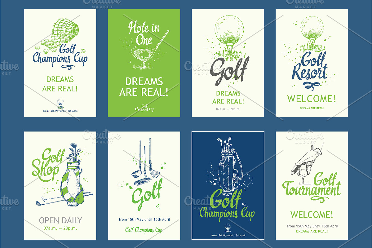 Golf Sketch Illustrations, a Background Graphic by Mona Monash (Photo 8 of 9)